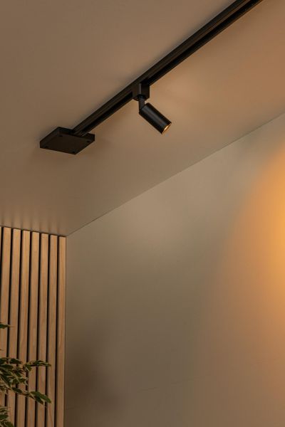 Lucide TRACK RITMO Track spot - 1-circuit Track lighting system - 1xGU10/MR11 - Black(Extension)